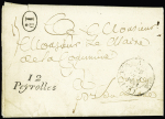 Cursive "12 Peyrolles" (1833), ind 11. TB