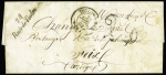 Var : cursive "78 Rade de Toulon" + T15 "Toulon-s-Mer (78)" (1852) + taxe 25 double-trait, ind 22, pièce très recherchée par les amateurs de poste navale. RR et TB