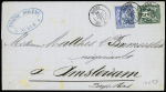 N°75 ° 79 OBL CAD "Alger bat à vap" (1877) sur lettre pour Amsterdam (Salles n°492). Jolie pièce