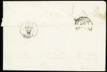 N°78 OBL CAD "Marseille bateau a vap" (1876) répété à côté sur lettre pour Sète avec cachet ovale noir "COMPie Valéry Frères & Fils Paquebots poste français Marseille (S 496 A). TB