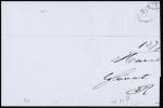 N°69, 30c brun, OBL cachet rond noir "Admon de cambio Barcelona 010" (Salles n°614 - ind 21) sur lettre pour Barcelone (1877). TB
