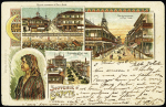 N°103 OBL Cachet "B1" à 5 barres de Bombay + griffe encadrée "Paquebot" + CAD ond Bombay (1902) sur carte postale de Port Saïd "Nous arrivons à Bombay" (Salles n°1989). TB