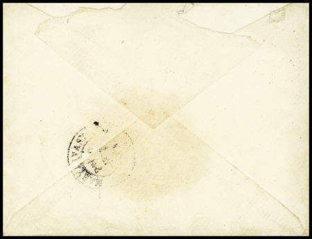 N°90 OBL CAD rond "Corr D Arm Lig T Paq FR n°2" (1886) répété à côté (Salles n°2161) sur lettre. Jolie pièce