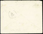 N°90, def, OBL CAD "Corr D Arm Lig N Paq FR n°8" (1890 - Salles n°1949) répété à côté sur lettre avec griffe bleue "Cuirassé La Triomphante". TB