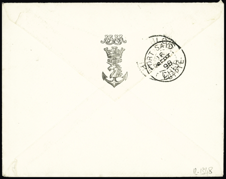 N°90 OBL CAD rond "Corr D Armees Paq FR T n°4" (1898 - Salles n°2162) sur lettre pour Blois avec CAD octogonal "La Réunion à Marseille LV n°4". Jolie pièce