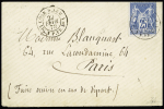 N°79 OBL CAD rond "Corr D Arm Lig N P FR n°1" (1878) (Salles n°1966) ind 18, certificat Behr. TB
