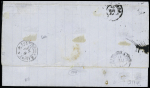 N°72 OBL CAD octogonal d'agence consulaire "Porto-Cabello*" (1877) répété à côté sur lettre pour Malaga (S 1373), ind 25. TB