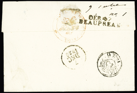 MP noire "Deb 47 Beaupréau" (1826 - 39 x 9mm), ind 20. TB