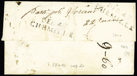 MP noire "Deb 47 Chemillé" (37 x 10mm) frappé 2 fois, ind 20. TB