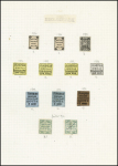 1868-1914, Old-time album pages with 38 singles, noted