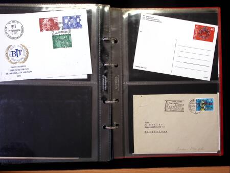 1852-1980, Partie Briefe und Ganzsachen in drei Alben,