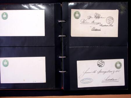 1852-1980, Partie Briefe und Ganzsachen in drei Alben,
