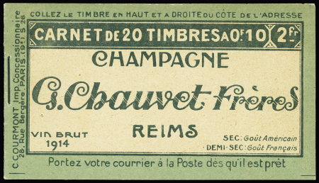 Carnet n°159C1 (Champagne Chauvet - Reims - S26). TB. Cote 380€