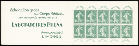 Carnet n°188 C2 Phéna. TB. Cote 650€