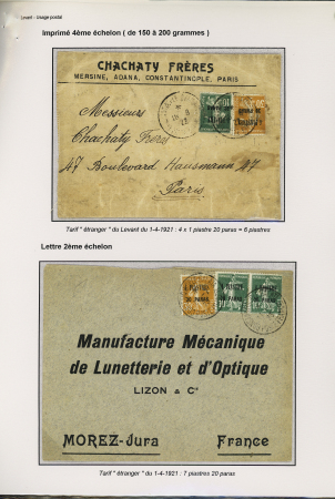 Algérie n°8, 10c vert, 4 plis + bloc de 20 neuf + 2 blocs de 4 avec coin daté (9.3.25 et 26.10.25) avec Levant n°31. TB