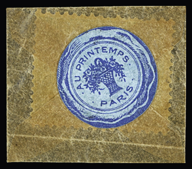 N°159 timbre en sachet avec étiquette bleue "Au Printemps Paris". TB