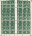 Blocs de 4 coins datés du n°159 + 3 feuilles de 100 + bloc de 20 interpanneau + bloc de 50 interpanneau millesime 3. TB