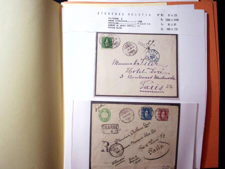 1882-1908 Stehende Helvetia Sammlung auf Austellungsblättern