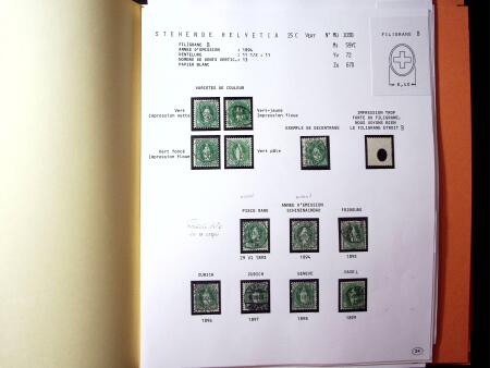 1882-1908 Stehende Helvetia Sammlung auf Austellungsblättern