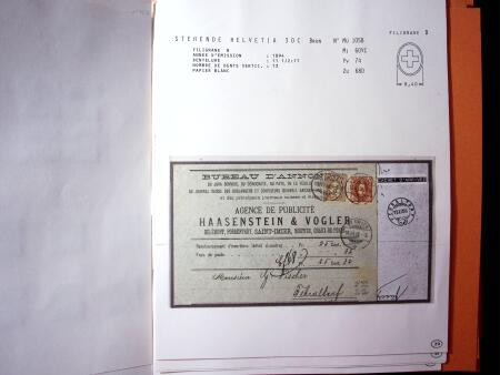 1882-1908 Stehende Helvetia Sammlung auf Austellungsblättern