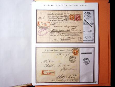 1882-1908 Stehende Helvetia Sammlung auf Austellungsblättern