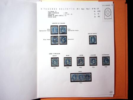 1882-1908 Stehende Helvetia Sammlung auf Austellungsblättern