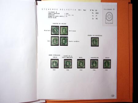 1882-1908 Stehende Helvetia Sammlung auf Austellungsblättern