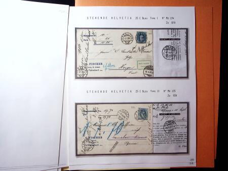 1882-1908 Stehende Helvetia Sammlung auf Austellungsblättern
