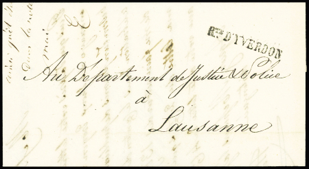 8. Mai 1850 - Falbrief nach Lausanne mit Langstempel