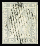 1Fr. violettgrau, weissrandig, mit schwarzer Raute