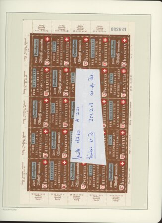 1942 Altstoffverwertung, Partie 8 Bögen mit eine Menge