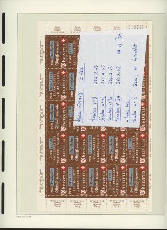 1942 Altstoffverwertung, Partie 8 Bögen mit eine Menge