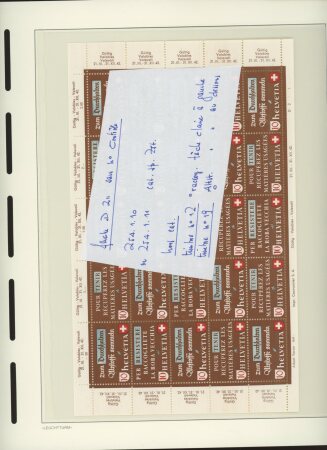1942 Altstoffverwertung, Partie 8 Bögen mit eine Menge