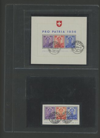 1936 Eidgenössische Wehrenleihe, Kl. Los mit Blocks