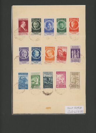 1935 Suffragettes, Complete set never hinged plus complete