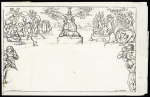 1839 1d Mulready lettersheet - Proof on India paper