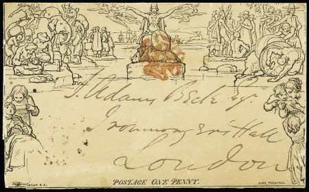 1840 (May 31) 1d Mulready lettersheet, forme 1, stereo