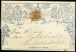 1840 (Dec. 1) 2d Mulready lettersheet, cancelled by