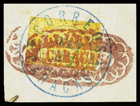1859-62 1/2r Orange, selection of cancellations comprising