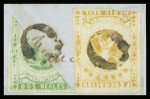 1863-64 Eagle Issue: Small selection of fragments comprising