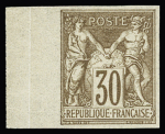 N°69a 30c. brun clair, non dentelé, neuf sans trace