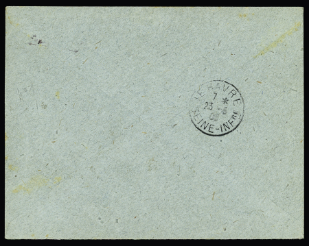 France n°138 + 141 OBL grand cachet bleu type 1 "Résidence