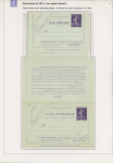 9 entiers pneumatiques neufs 30c Semeuse violet (cartes lettres et enveloppes dont une carte-lettre avec réponse payée). Bel ensemble très frais