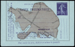 Entier carte lettre pneu de Marseille 30c violet sur papier bleu (catalogue Storch - Françon - Sinais SEC K 7) neuve. TB. Cote 300€