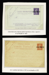 Divers : entier carte lettre avec réponse payée 30c + 30c violet surchargée spécimen (SEC K12) - cote 375€) - entier carte postale 30c rouge surchargée specimen (SEC M3 - cote 110€) - carnet 192 Ca4 - carnet 30c