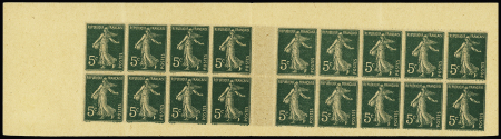 Carnet monnaie de necessité : F.Luce 1 francs contenant 18 timbres n°137. RR et TB
