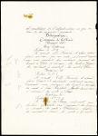 n°137 + timbre fiscal 20c sur un document notarial (1920). Très belle utilisation fiscale