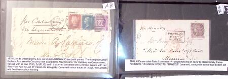 1856-73, Selection of 27 covers franked by surface