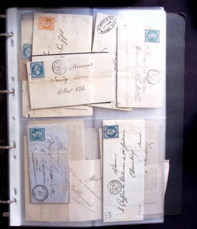 1818-1900, +80 lettres avec cachets et marques postales