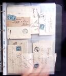 1818-1900, +80 lettres avec cachets et marques postales
